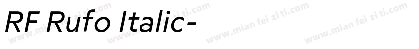 RF Rufo Italic字体转换